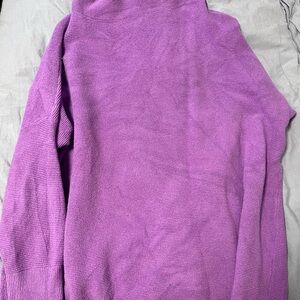 Free People Purple Cowl Neck Sweater